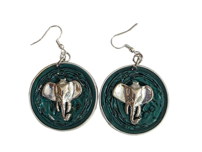 Coffee Pod Elephant Earrings